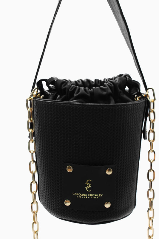 Crossbody/Handbag Basket Bag- Negro