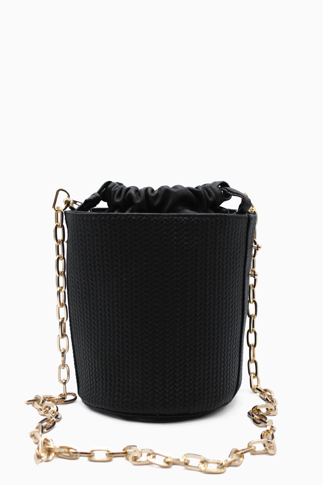 Crossbody/Handbag Basket Bag- Negro