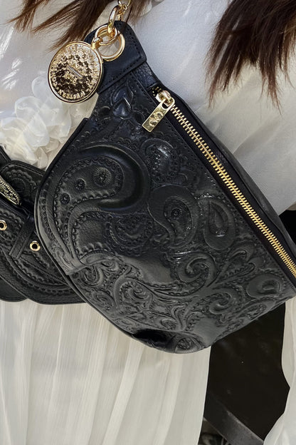Belt Bag Cincelada - Negro