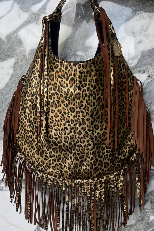 Hobo Bag Folia - Cheetah Barbas