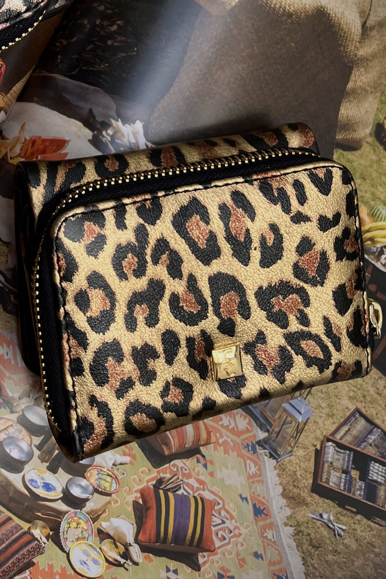 Cartera Chica - Cheetah Oro