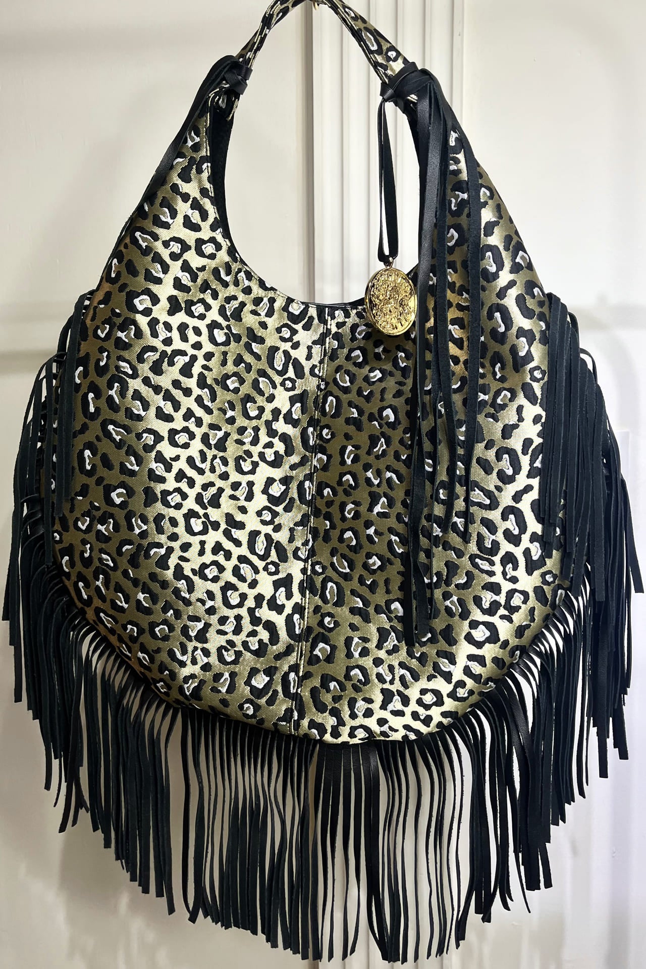 Hobo Bag Tela - Cheeta Oro Barbas