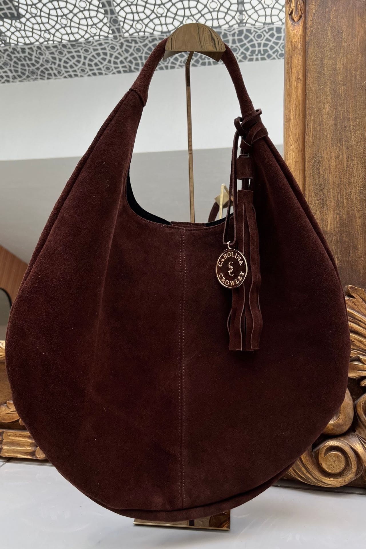Hobo Bag Gamuza - Chocolate
