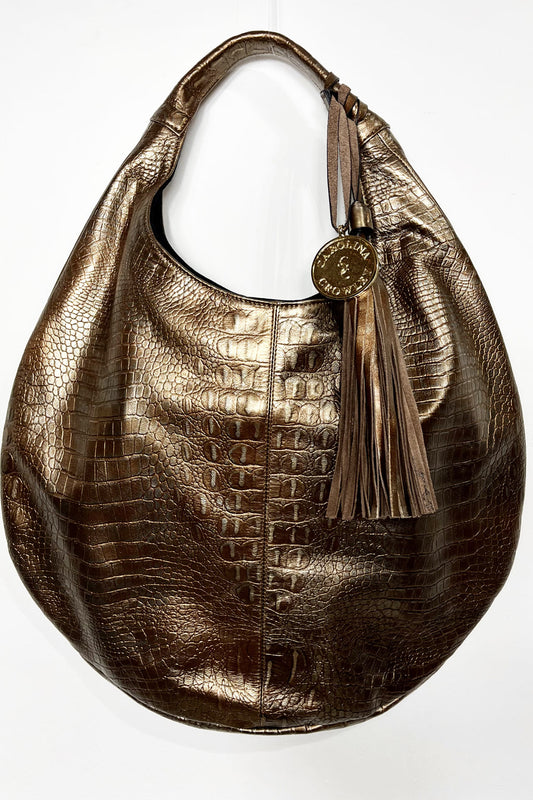 Hobo Bag Croco - Ocre