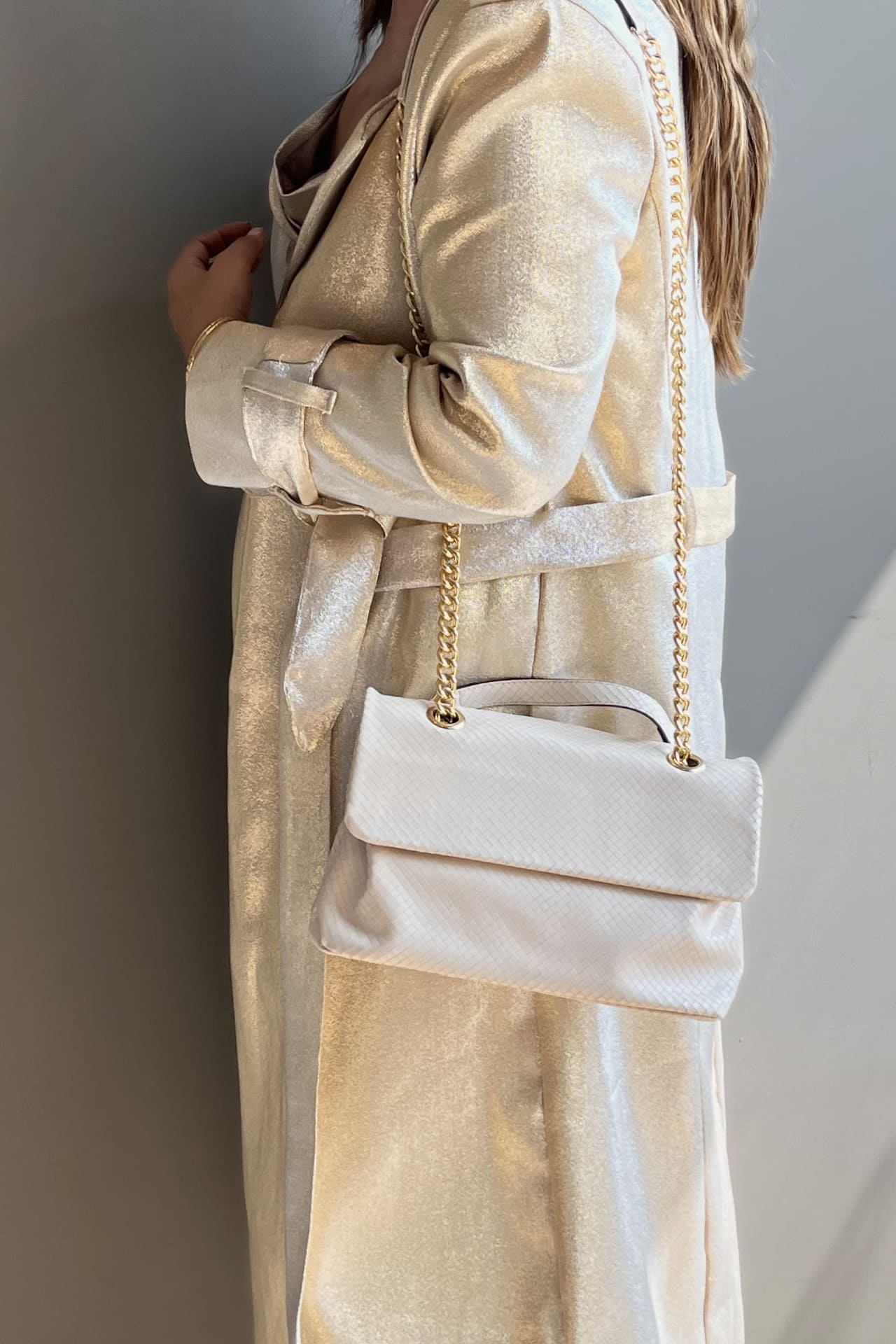 Crossbody Fancy Bag - Beige