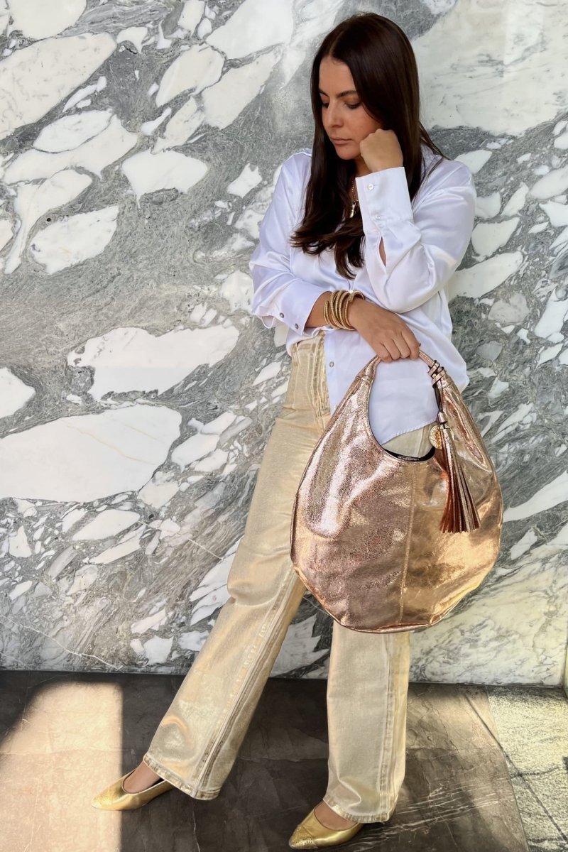 Hobo Bag Exclusiva - Oro Rosado - Carolina Crowley Collection