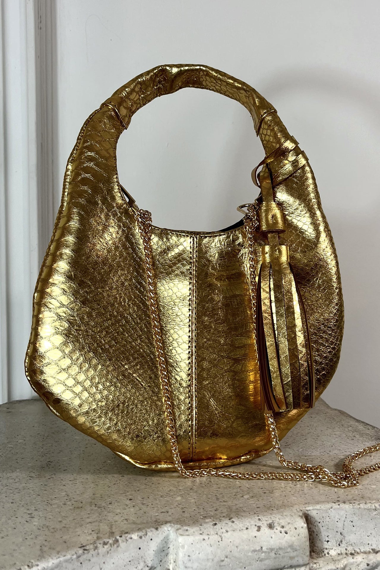 Hobo Bag Petit - Oro Escamas