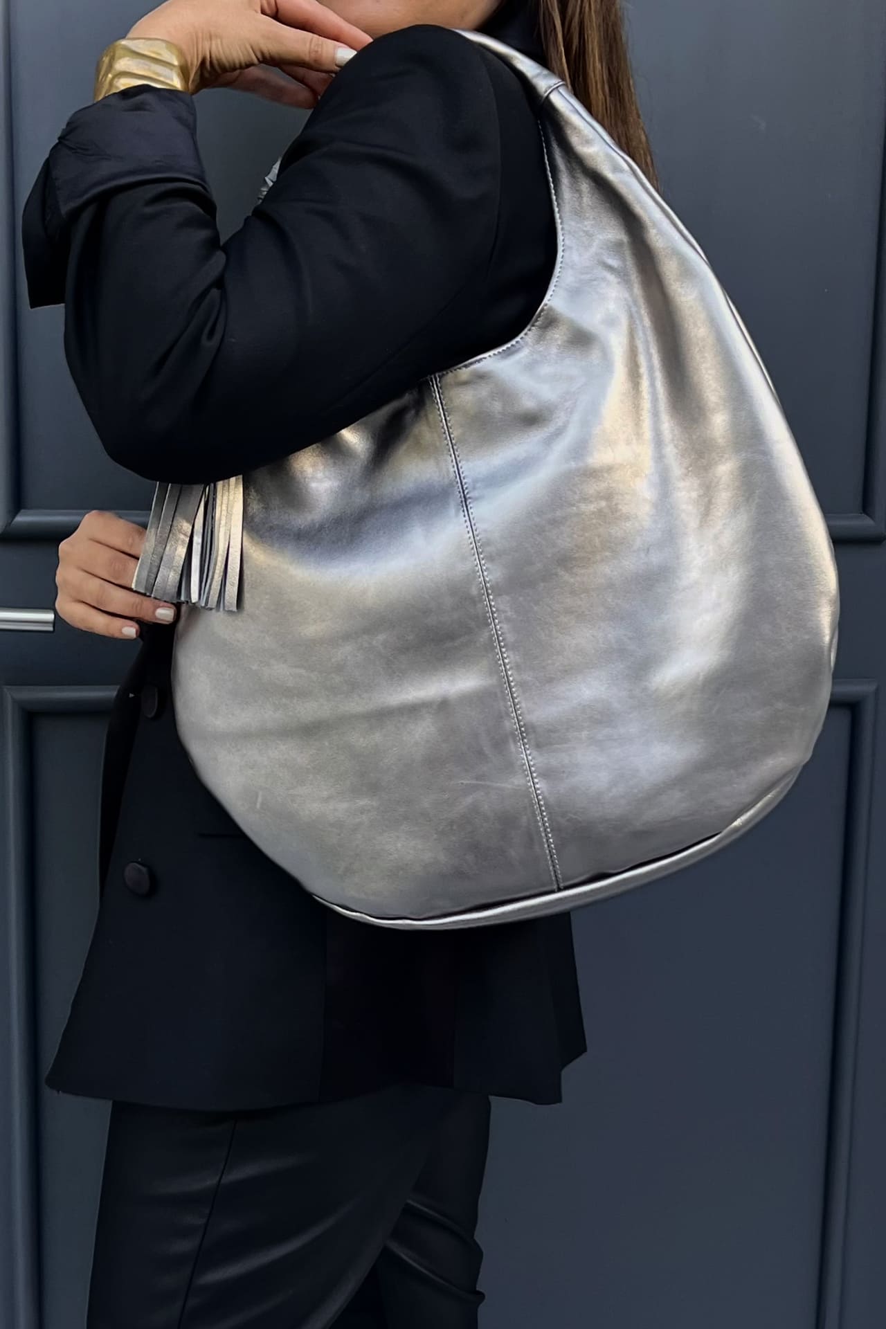 Hobo Bag - Inox Claro