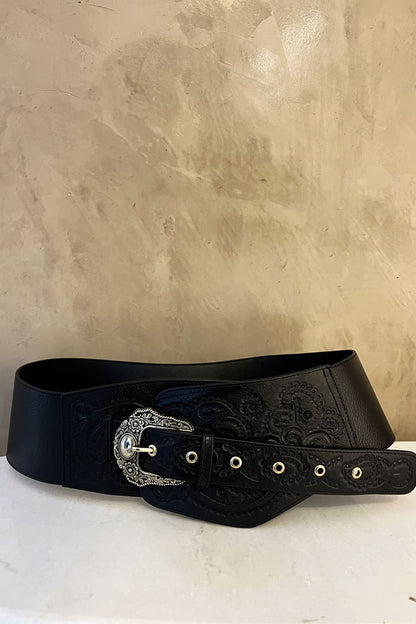 Cinturón Cincelado - Negro