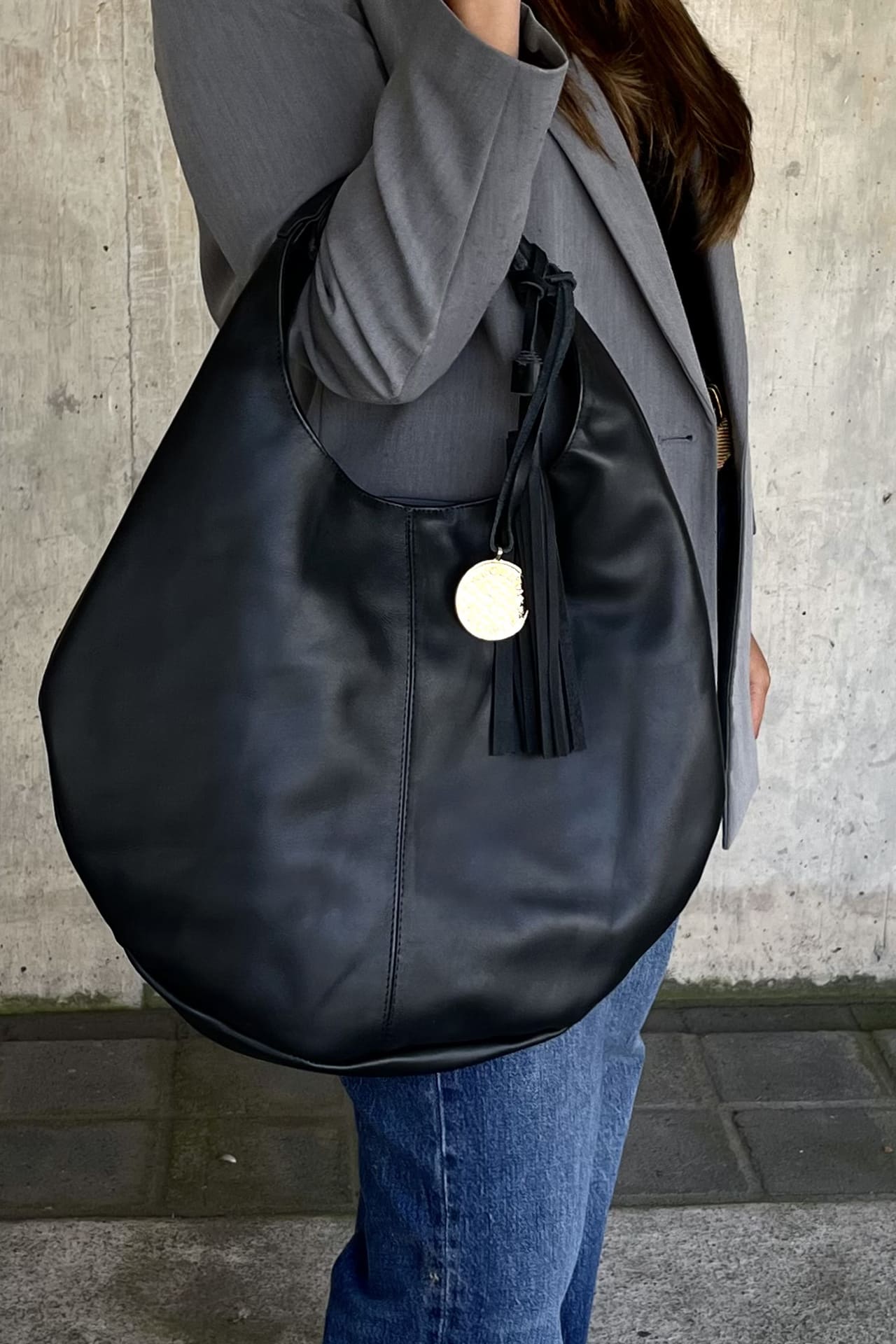 Hobo Bag Remaches - Negro