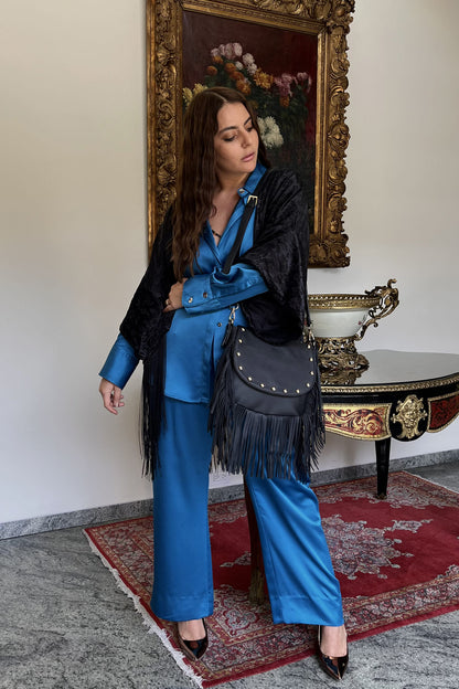 Boho Bag - Negro Flecos