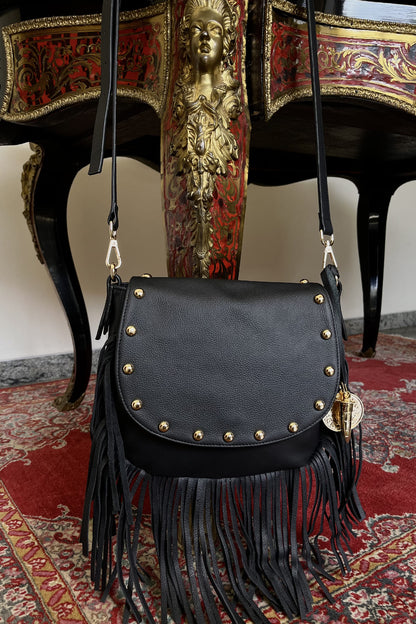 Boho Bag - Negro Flecos