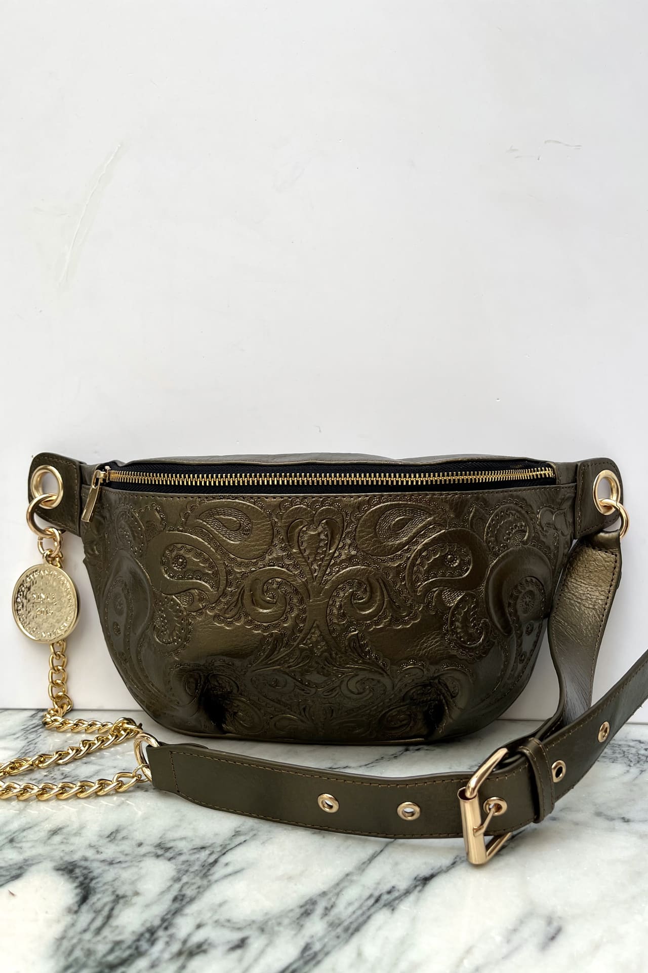 Belt Bag Cincelada - Ocre