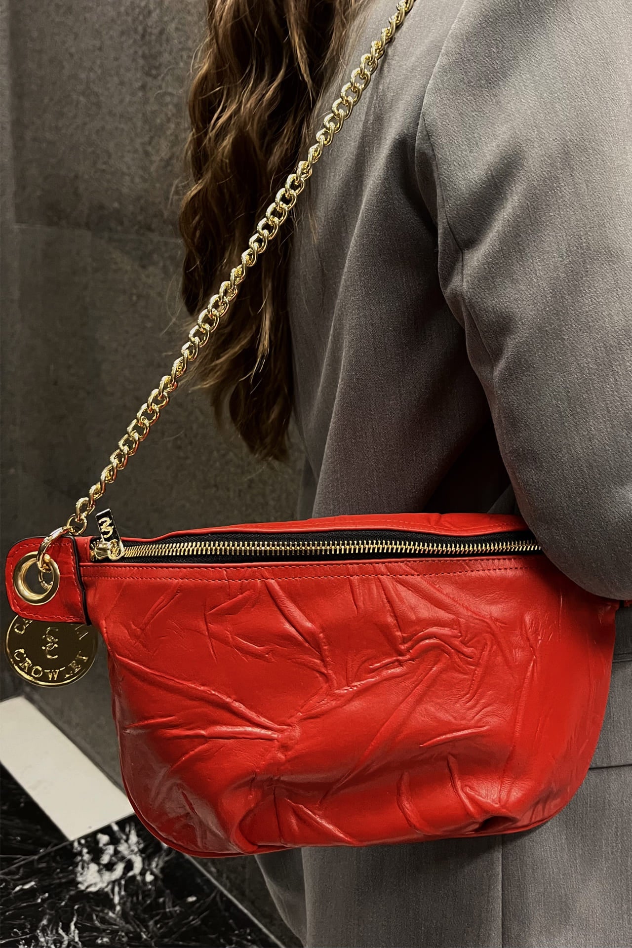 Belt Bag - Rojo Plisado