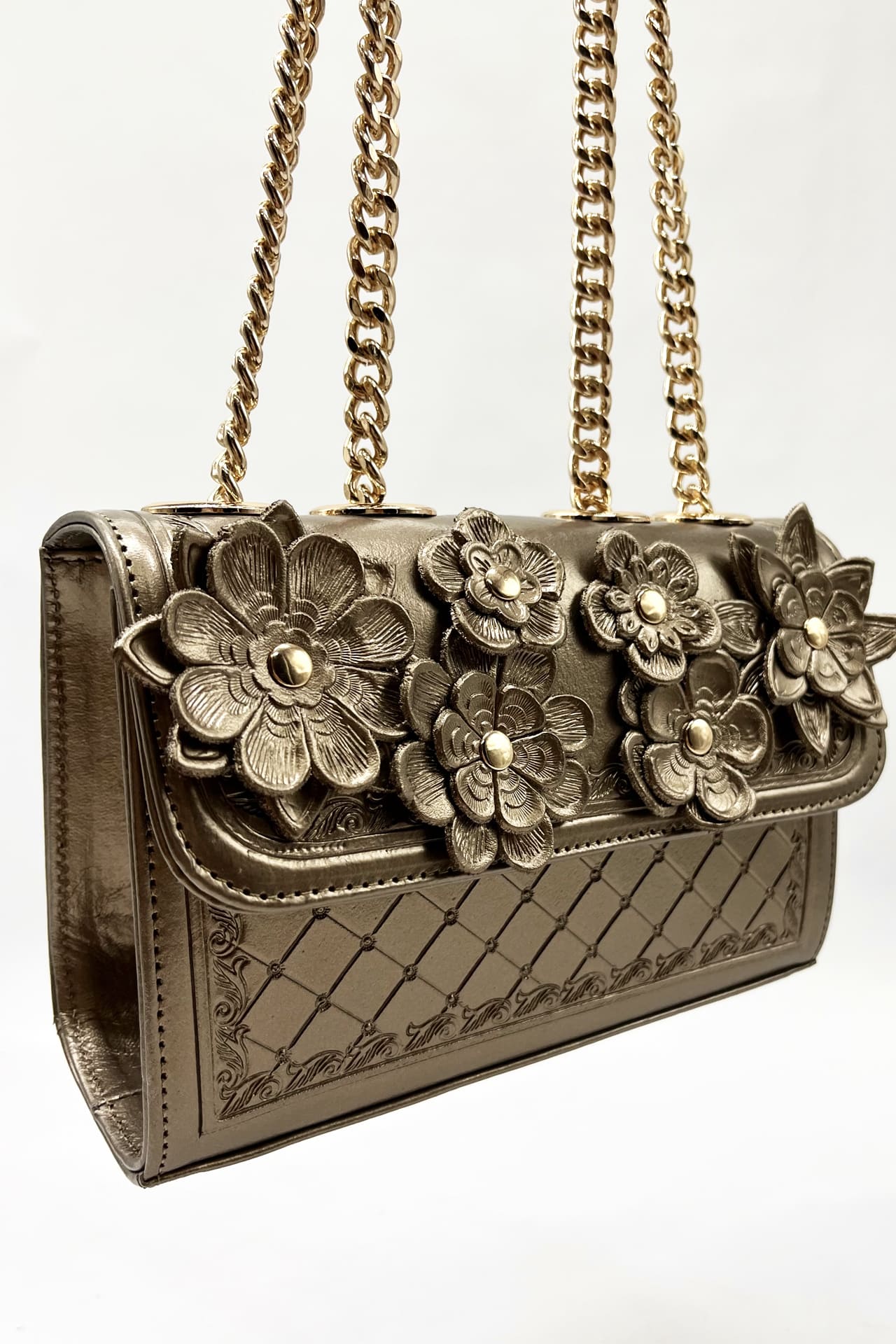 Viena Crossbody  - Flores 3D Seda