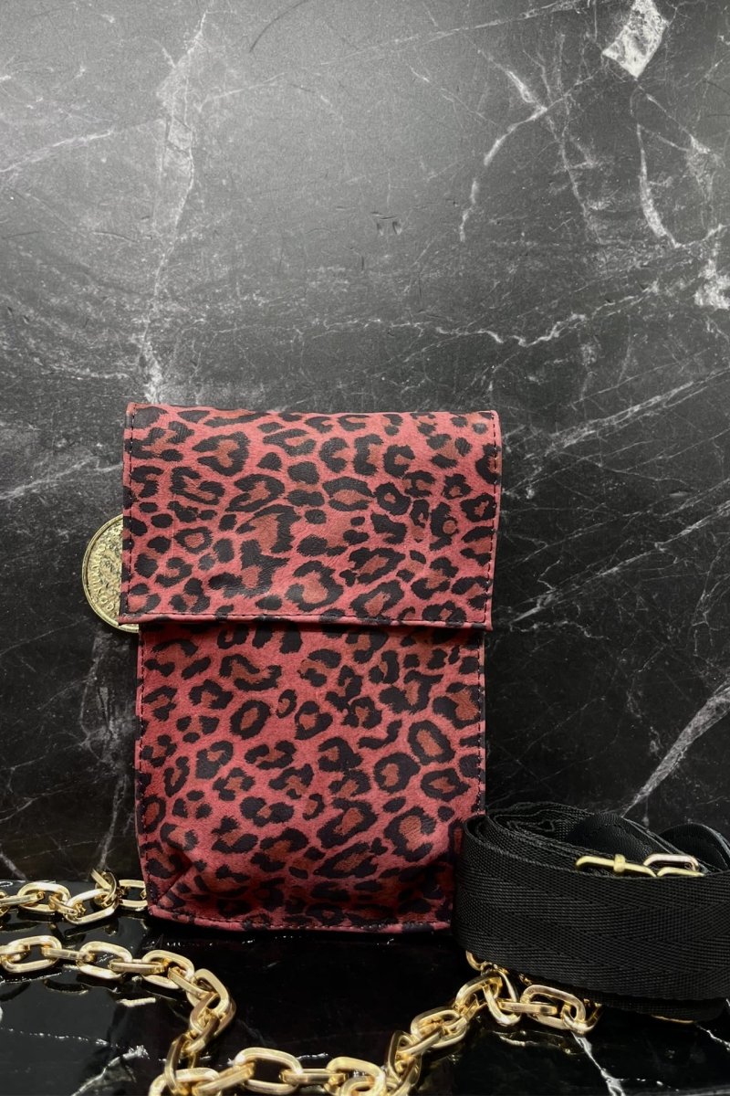 Urban Cellphone - Cheetah Burgundy - Carolina Crowley Collection
