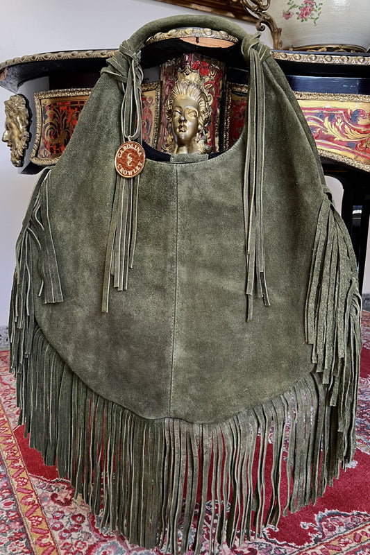 Hobo Bag Gamuza - Verde Barbas