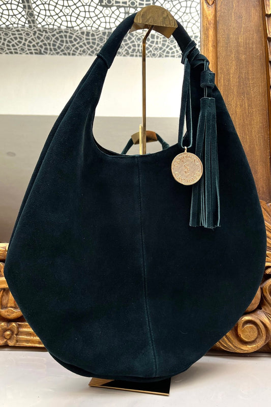 Hobo Bag Gamuza - Verde Esmeralda