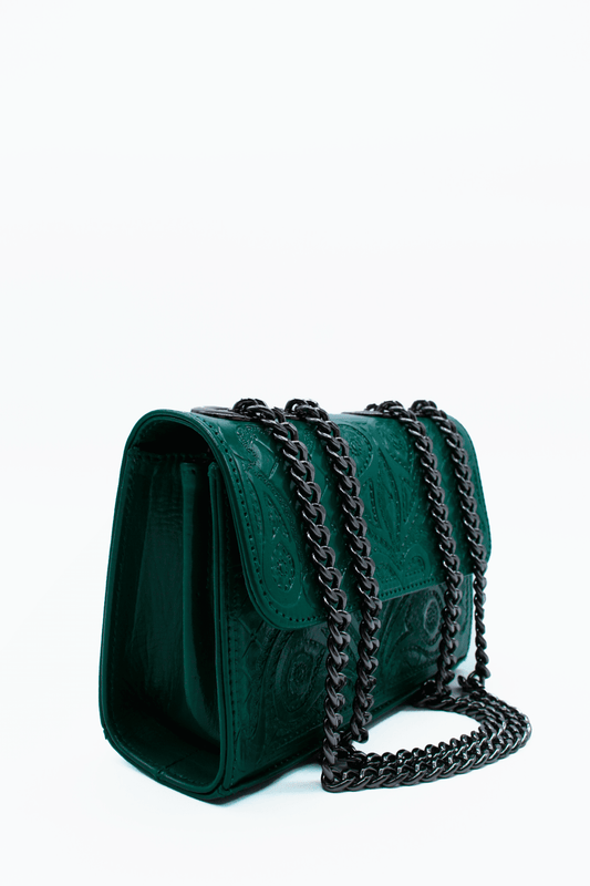 Viena Crossbody - Verde Cadena Negra